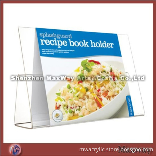 Crystal Decent Acrylic Recipe Brochure/Book Display Holder/Stand